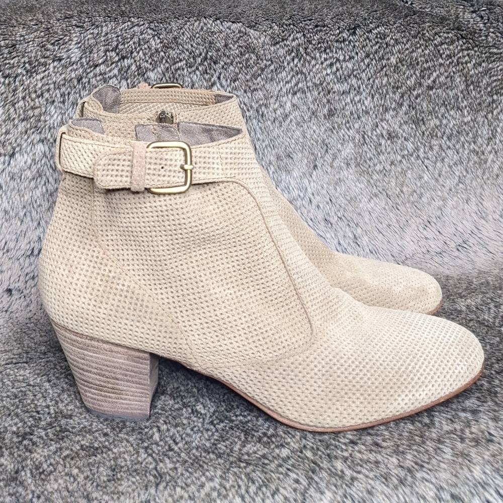 Aquatalia France Women's Perforated Suede Bootie Women's 10